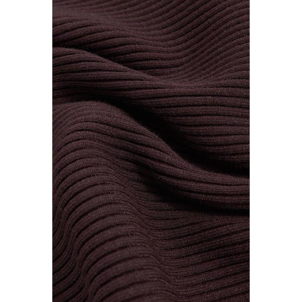 New Reiss LARA OFF-THE-SHOULDER RIBBED MIDI DRESS IN Plum Purple Sz L $295 - Picture 4 of 12